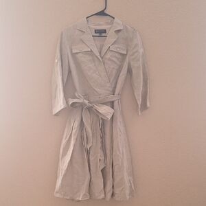 Jones New York Beige Wrap Dress